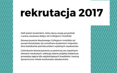 Rekrutacja do Collegium Invisibile 2017